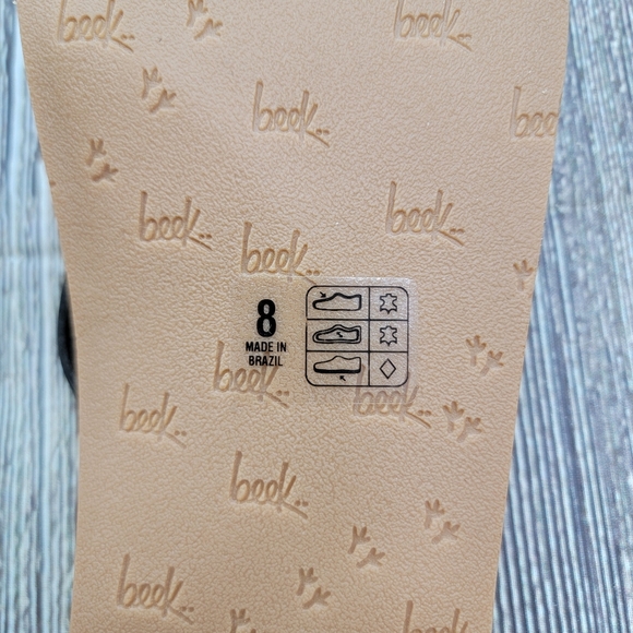 Beek NWT Seabird Leather Thong Sandals Black - Picture 8 of 15